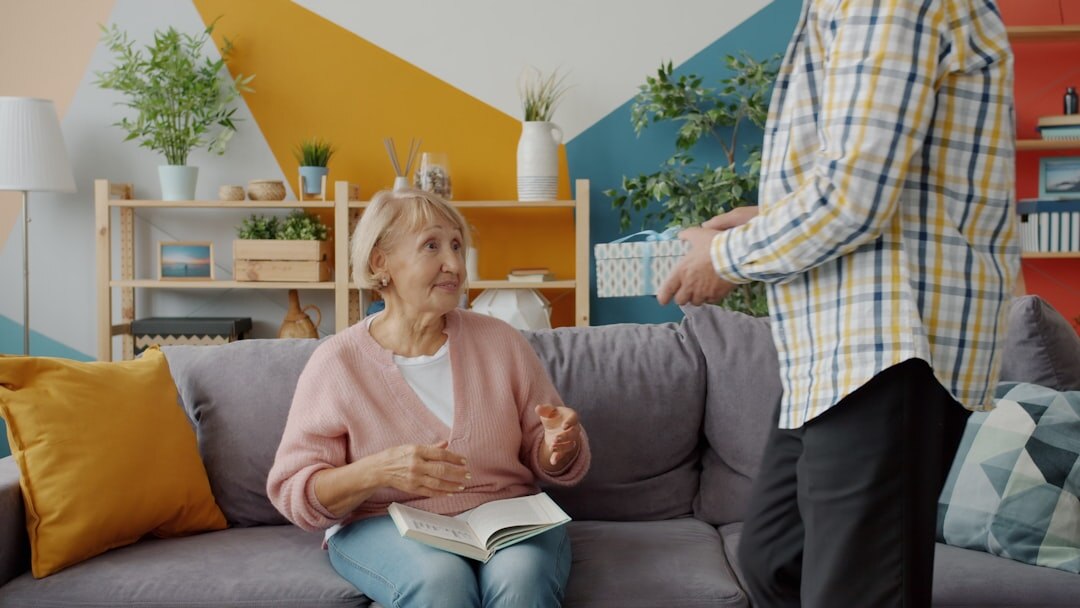 seniors chatting in lounge
