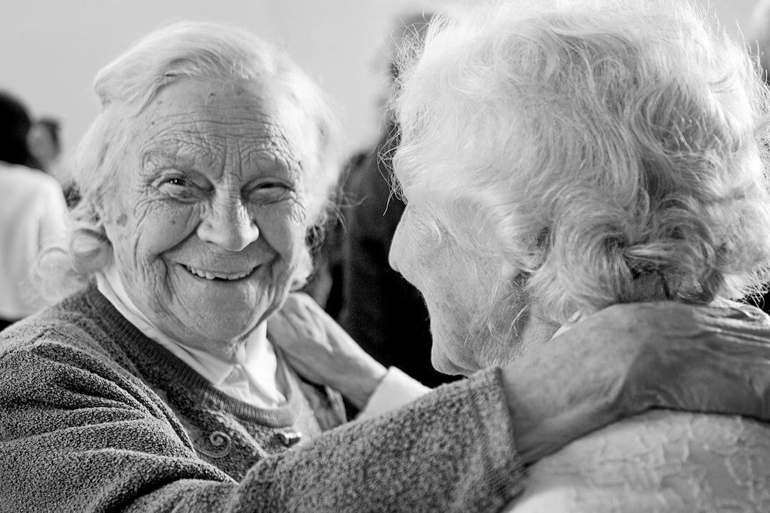 group of seniors smiling together